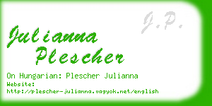 julianna plescher business card